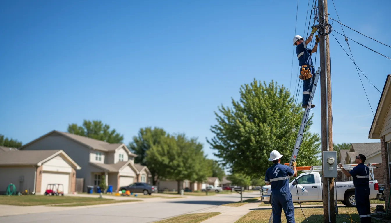 Residential electrician providing installation services in La Grange, TX